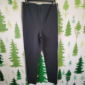 Forever 21 Green Striped Stretch Leggings.